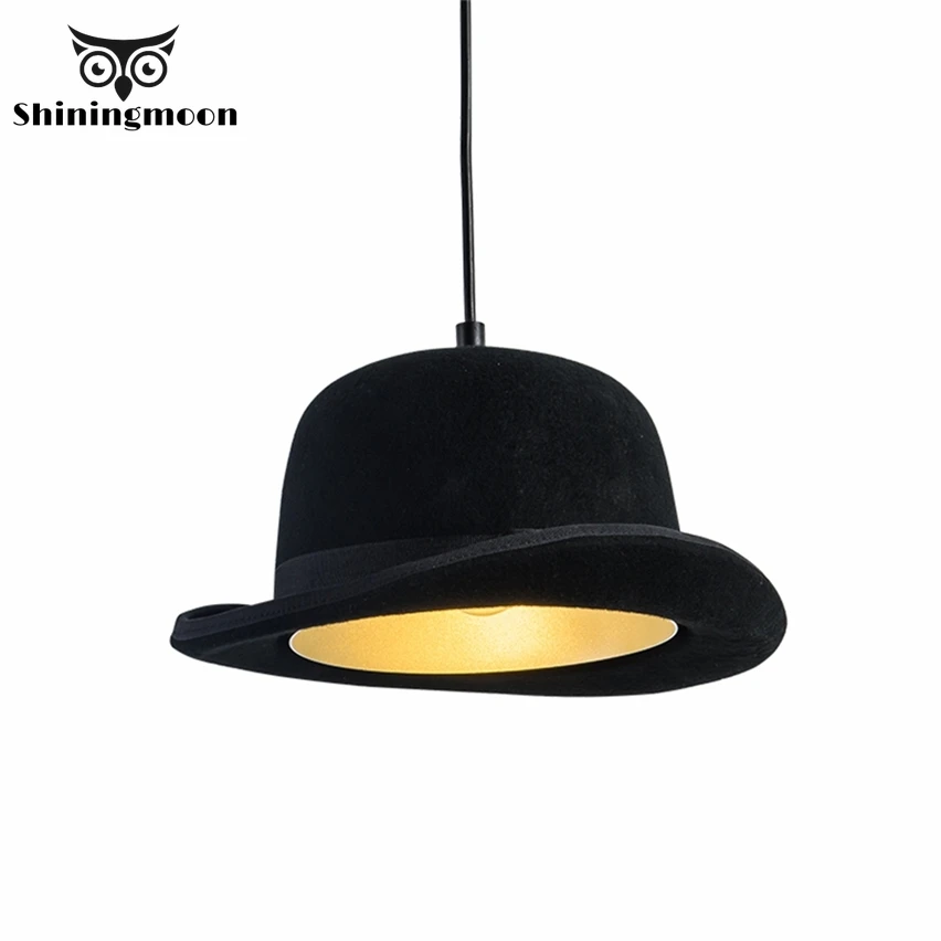 Modern Creative Led Pendant Lights Christmas Decorations for Home Light Fixtures Hat Lampshade Stair Cafe Hanging Lamp Luminaria | Лампы и