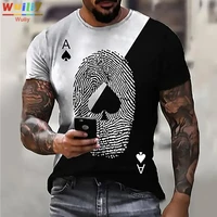 poker ace pattern t shirt for men summer aces of spades graphic 3d print tees daily sport t shirt womenmen novelty hip hop tops