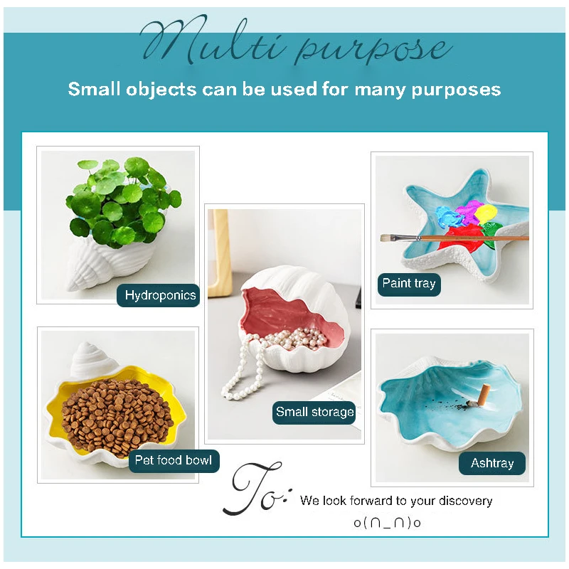 

Ceramic Organizer Mediterranean Home Accessories Storage Makeup Conch Starfish Shell Storage Boxes Bedroom Storage Containers