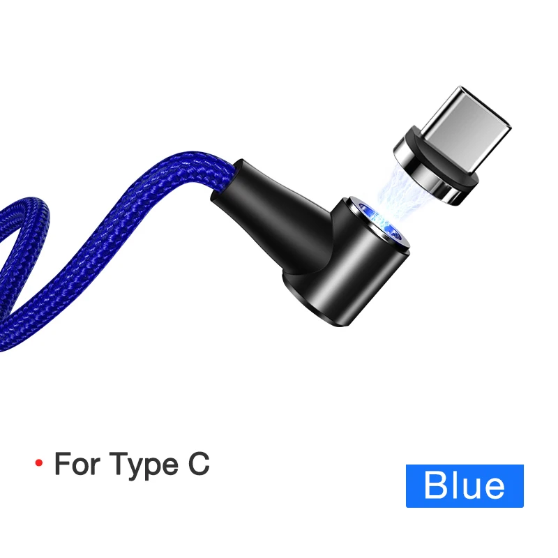 CAFELE QC3.0 Магнитный USB кабель для синхронизации данных зарядный кабель для iPhone huawei samsung 3A Быстрая зарядка usb type C Micro кабель - Цвет: Blue for Type C