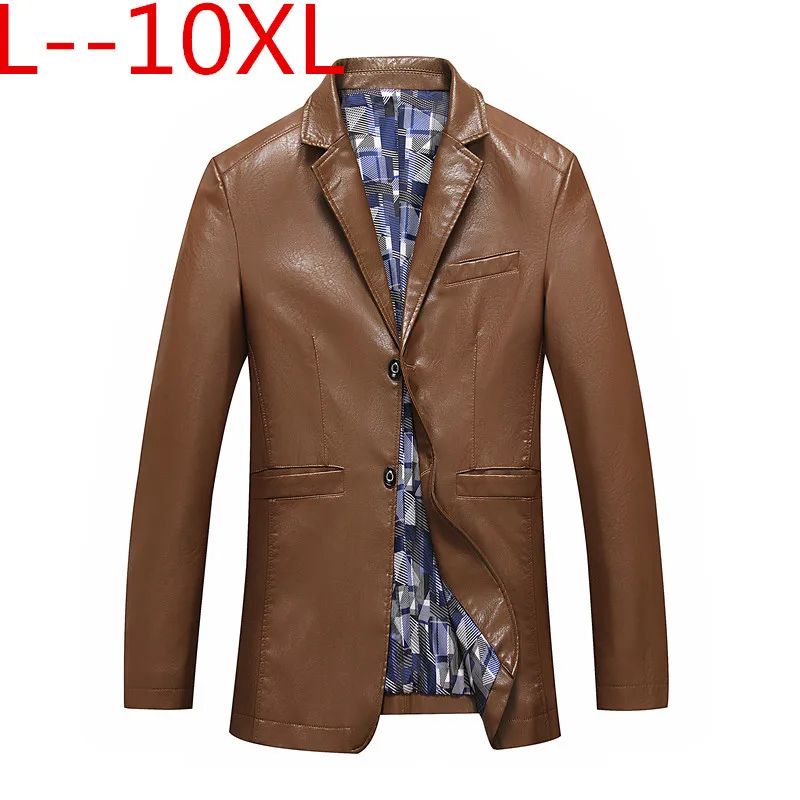 Мужские пальто большого размера 10XL 8XL 6XL Мужское кожаная куртка деловая Мужская