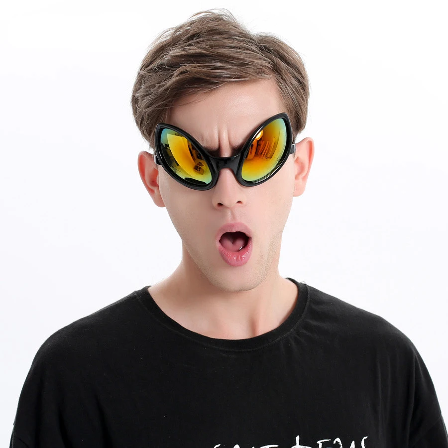 Женские черные солнцезащитные очки на Хэллоуин праздничные забавные пришельцы