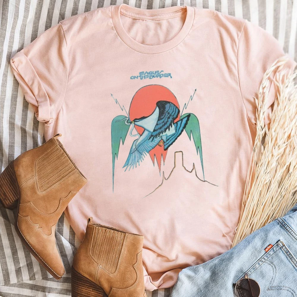 Женская Винтажная футболка унисекс Повседневная рубашка с принтом Орлов на