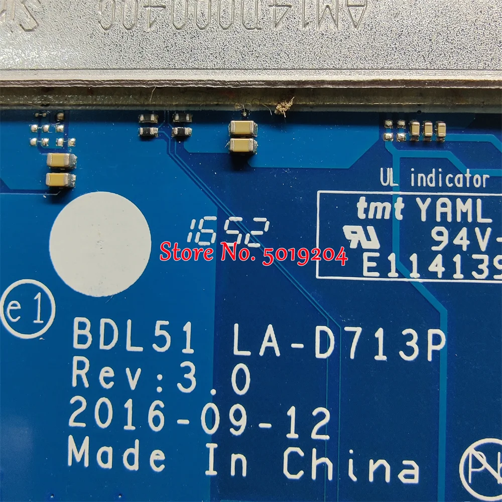 Материнская плата BDL51 для ноутбука HP 15-BA 15Z-BA LA-D713P 854957-001 854957-601 909256-001 материнская с