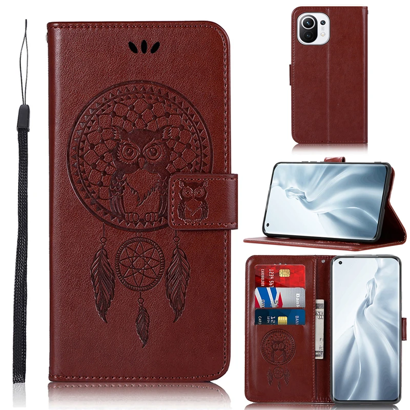 

Phone Bag Case For Xiaomi Mi 11 Cover Owl Flip PU Leather Wallet Case For Xiaomi Mi 11 Case For Xiaomi Mi 11 Full Bag Case 6.81"