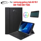 Тонкий чехол для Samsung Galaxy Tab A A6 10,1 2016 корпус клавиатуры T580 T585 SM-T580 SM-T585 Tablet крышка Bluetooth клавиатура с подсветкой