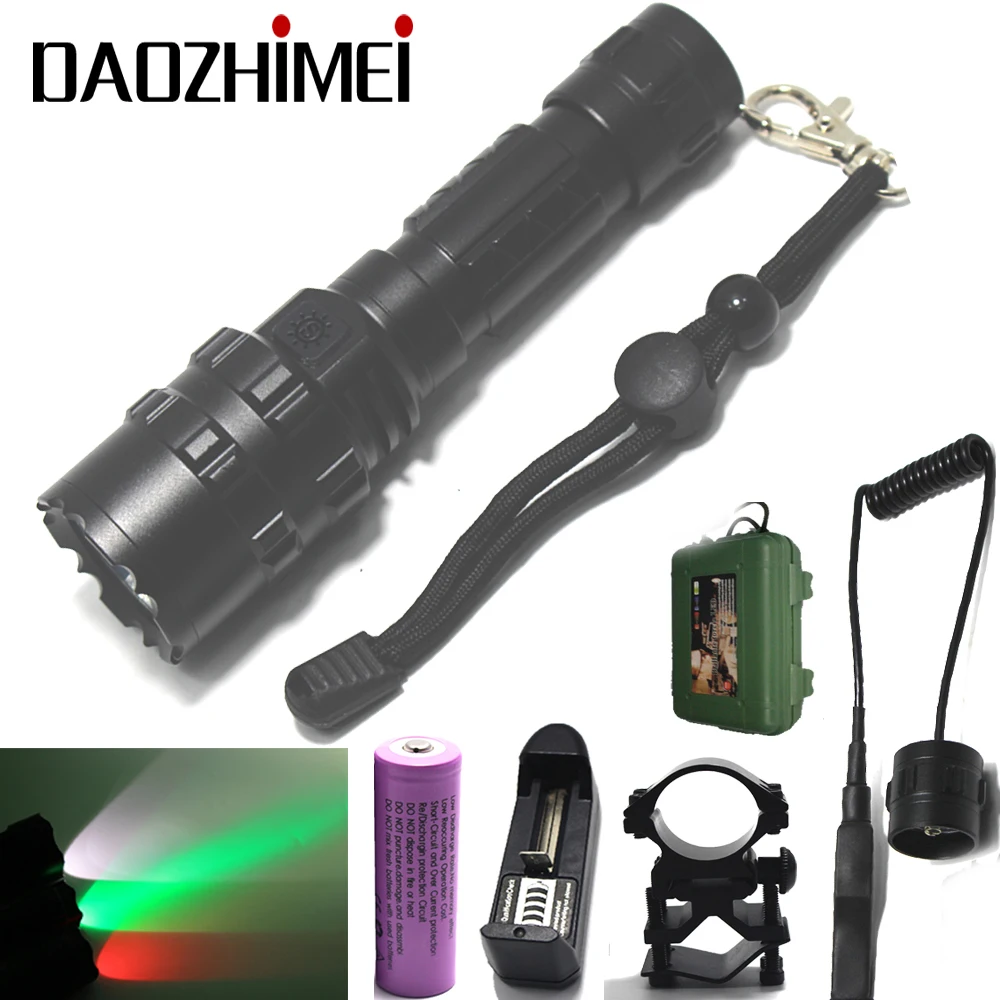 6000 люмен XML L2 USB Перезаряжаемый светодиодный фонарик красный/зеленый/белый