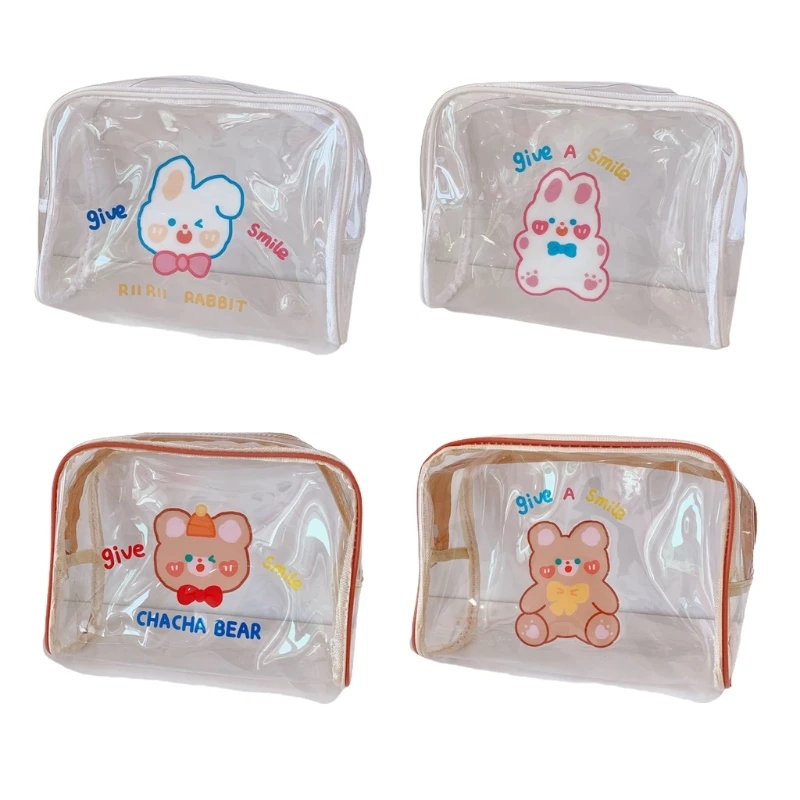 

Transparent Women Cosmetic Bag PVC Travel Organizer Bag with Zipper Make Up Bag