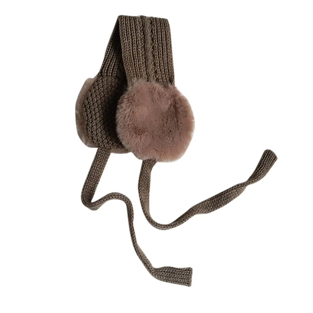 Детские 2 в 1 шарфики осенне-зимние теплые плюшевые наушники милые модные детские