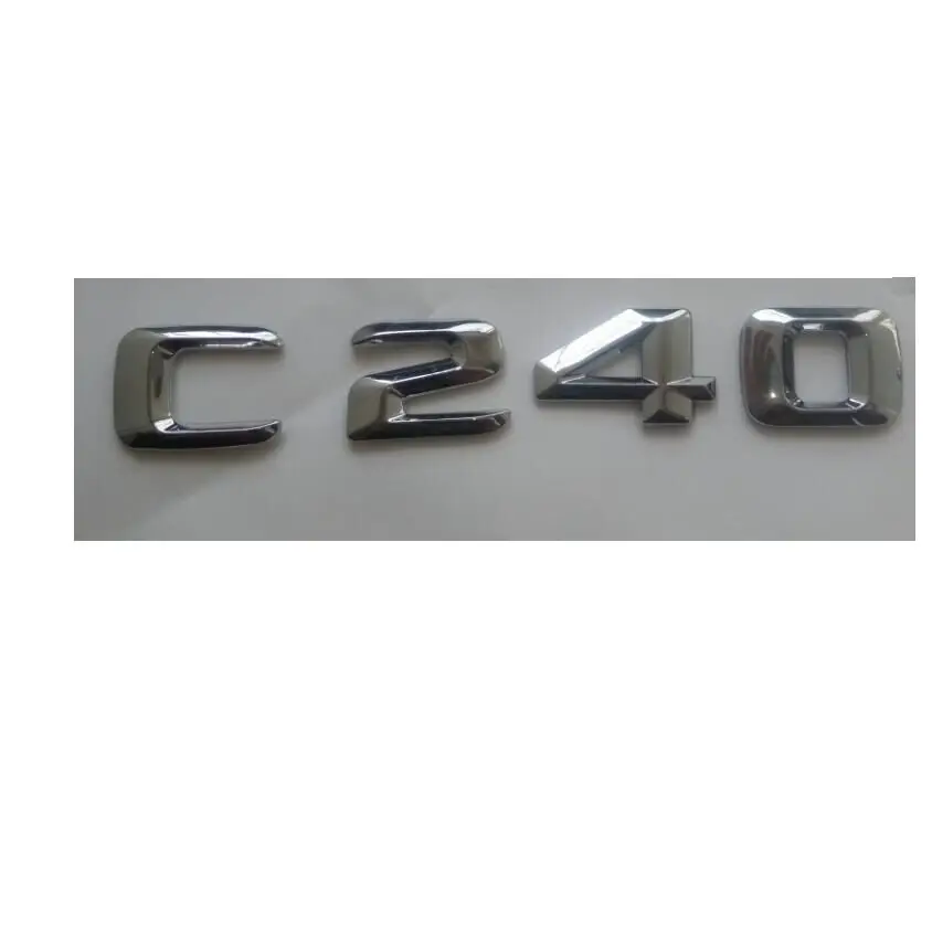 Хром багажник 3D шрифты C 240 эмблемы значки для Mercedes C240|Эмблемы| |