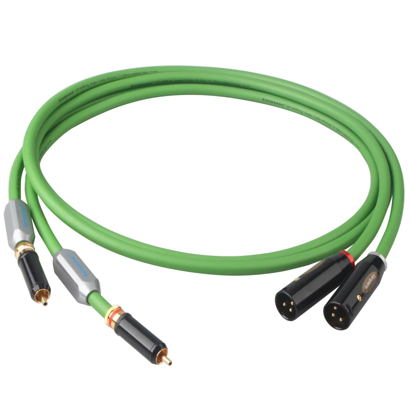 7N OCC посеребренный кабель RCA к XLR папа/Мама HiFi аудио кабели | Электроника