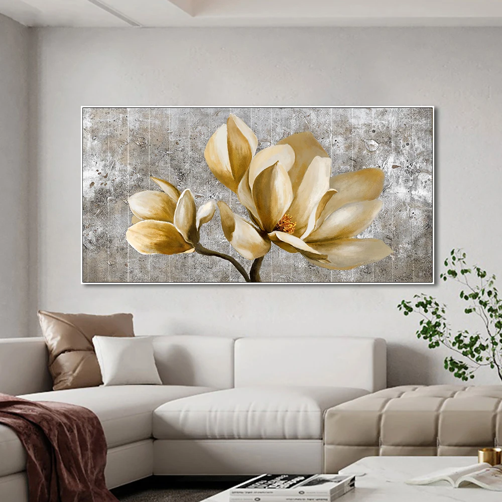 

Modern Abstract Gold Flower Oil Painting on Canvas Posters and Prints Wall Art Painting Canvas Art Picture for Home Decoratioin
