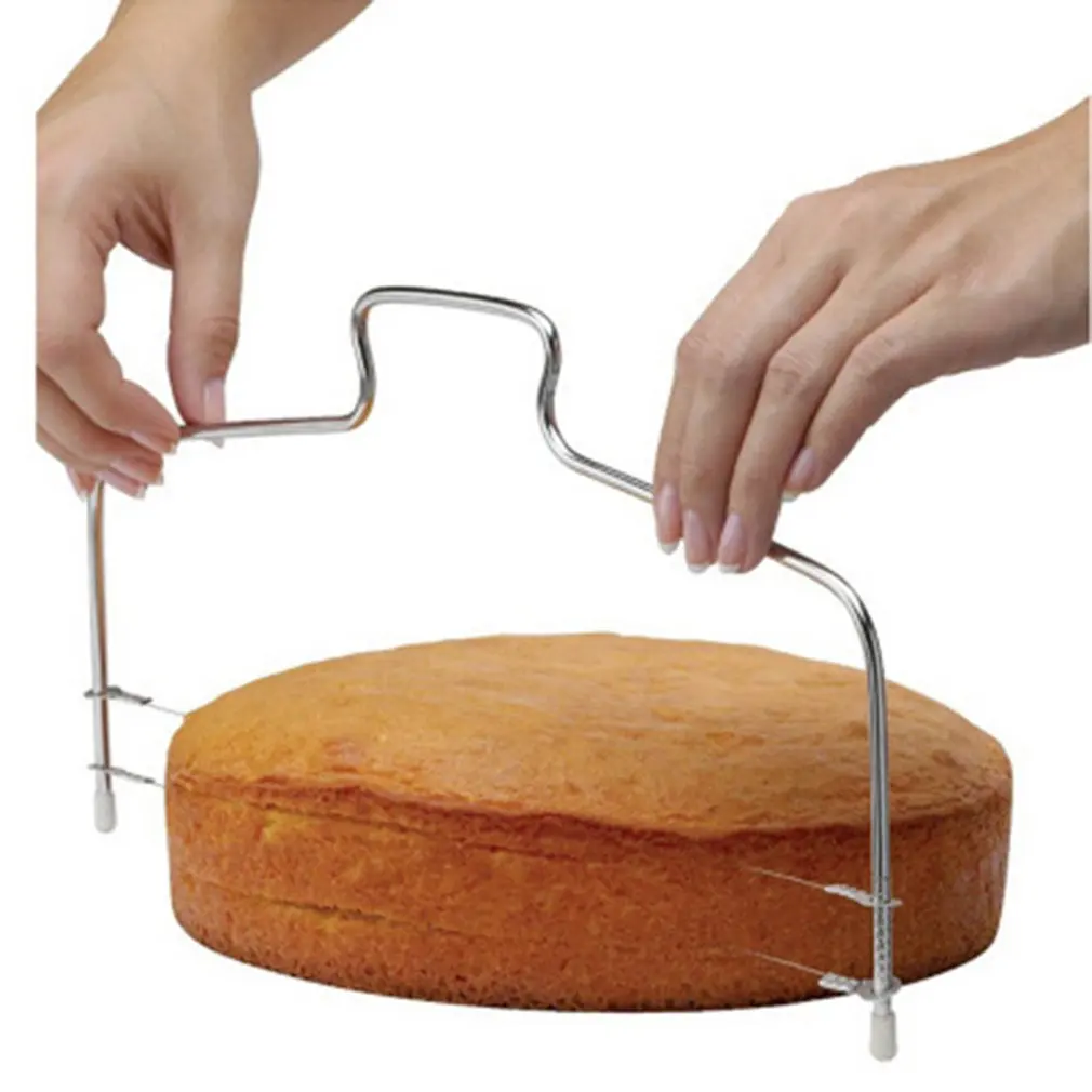 Baking Pastry Tools Double Wire Leveler Stainless Steel Slices Adjustable Cake Slicer Bread Layered Device |