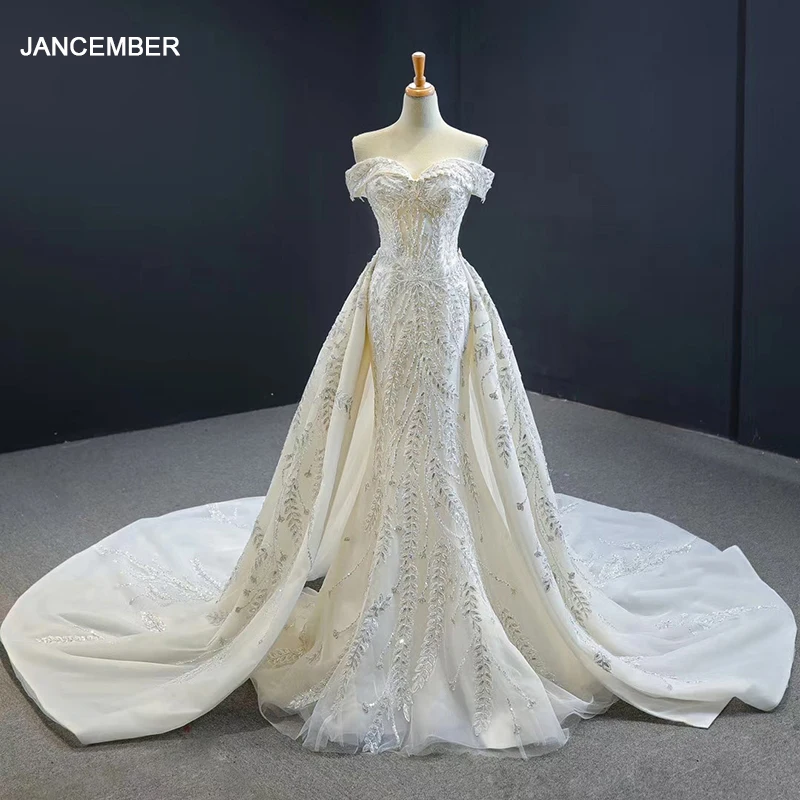 J66945 janceber Свадебные платья Русалочки 2021 со съемным шлейфом возлюбленные с