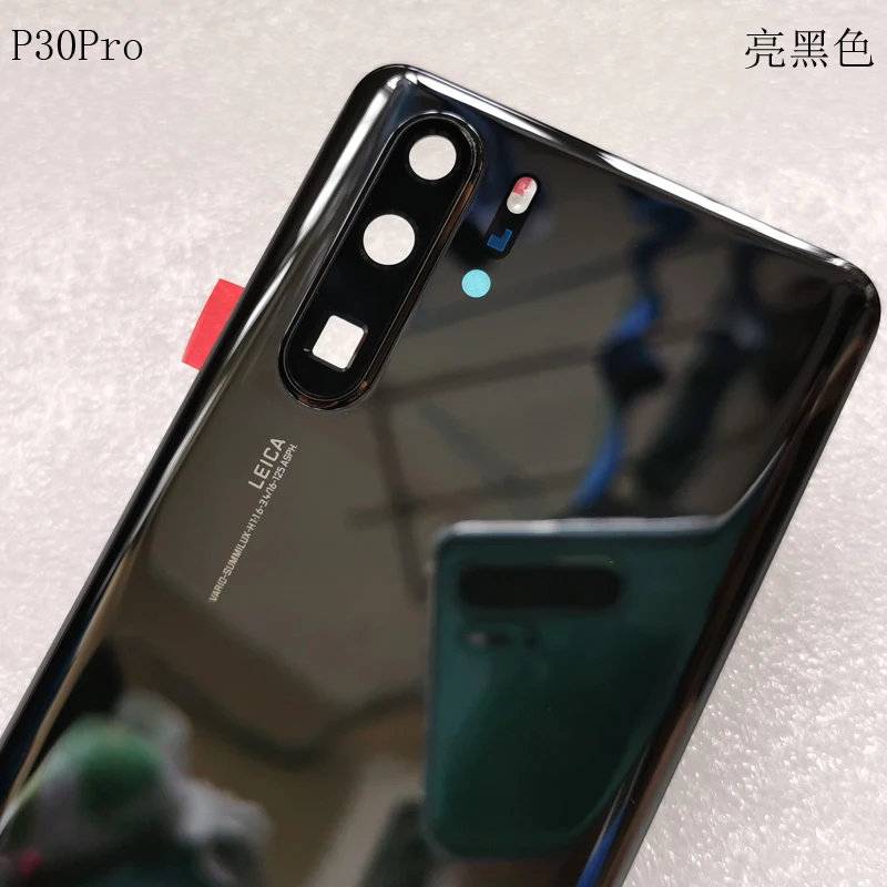 Для huawei P30 Pro задняя крышка батарейного отсека стеклянная задняя крышка корпуса дверная камера стеклянная рамка объектива Запасные части для ремонта