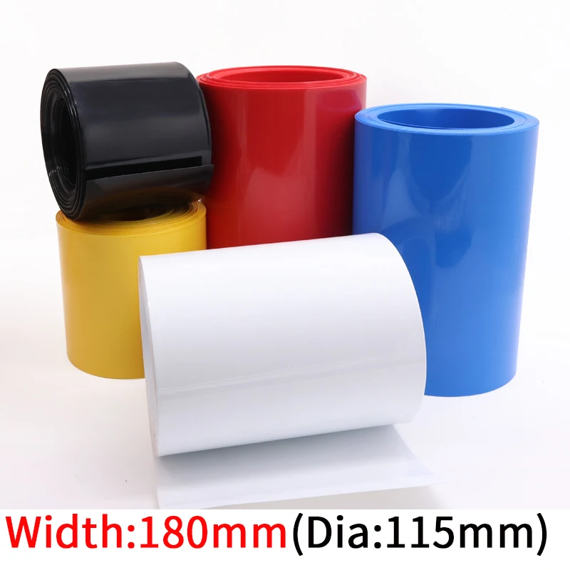 

Dia 115mm PVC Heat Shrink Tube Width 180mm Lithium Battery 18650 Pack Insulated Film Wrap Protection Case Pack Wire Cable Sleeve
