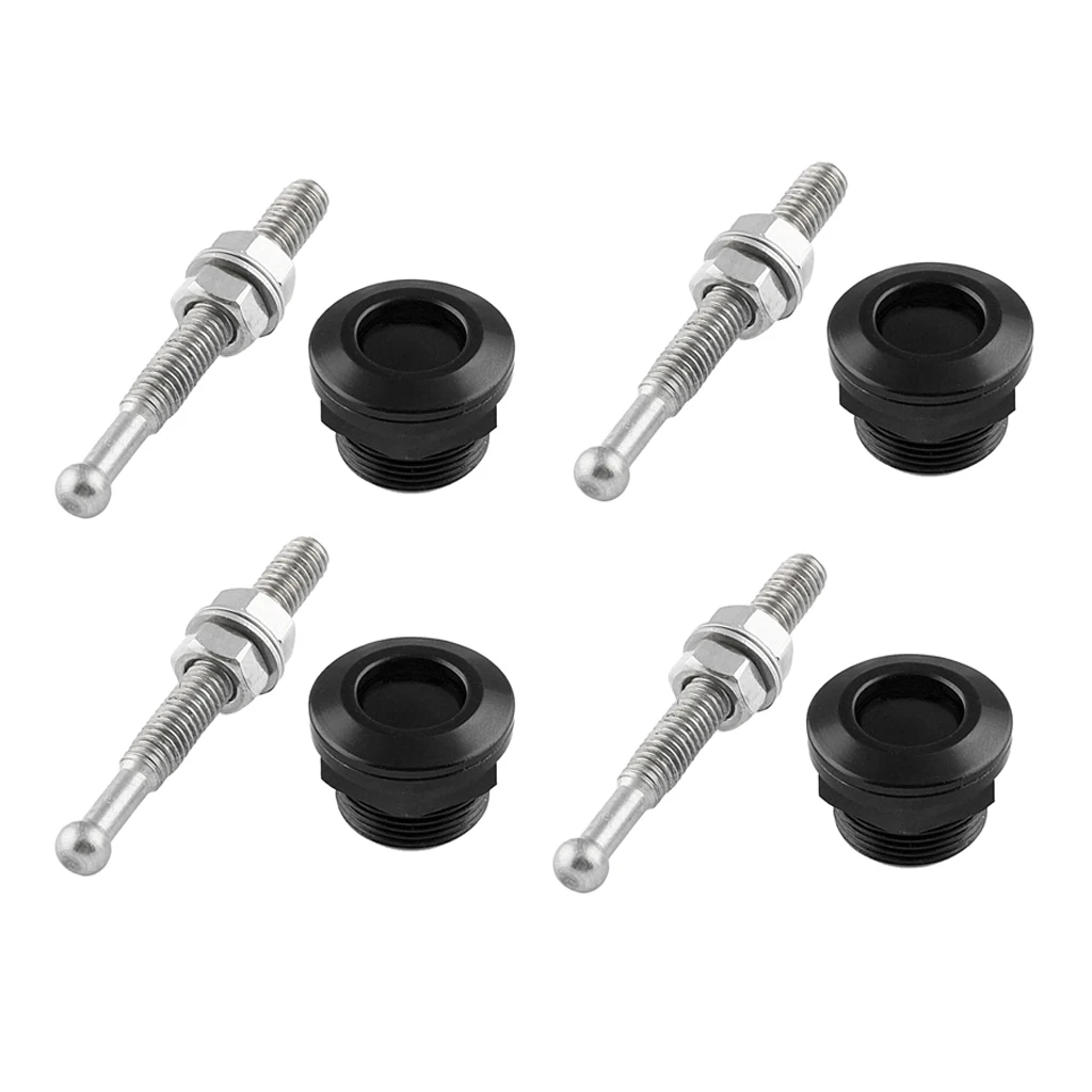 

4 шт. 7/8 дюйма/22 мм, кнопочный колпачок, набор штифтов для блокировки, защелка, быстросъемный черный