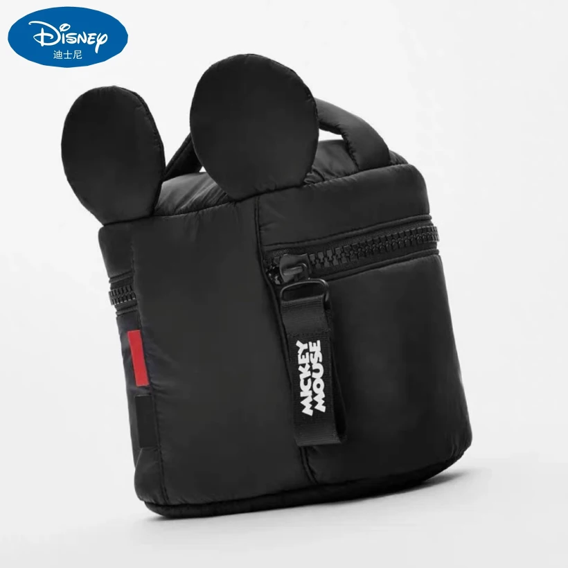 

New Mickey Portable Cosmetic Bag Disney Casual Cute Cartoon Black Print Children's Makeup Bag Girls Wash Storage Multi-function