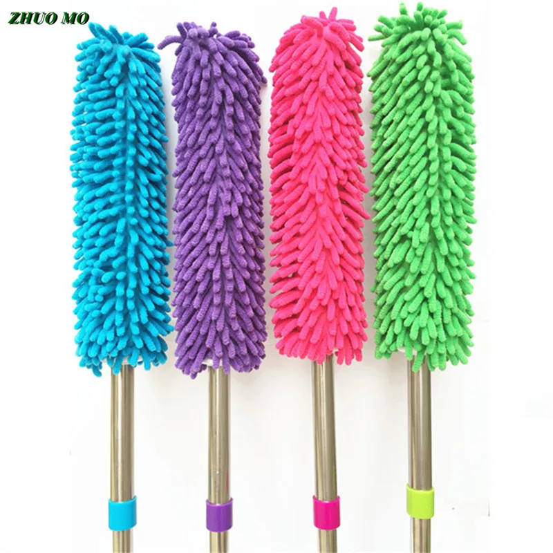 Шенилле выдвижной пылеочиститель для окон из микрофибры с металлической ручкой