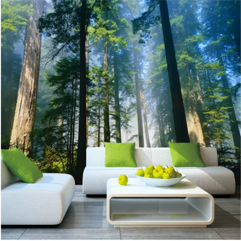 

Custom Towering Trees Forest 3D Photo Wallpapers for Living Room Bedroom TV Sofa Background Walls 3D Wall Papers Home Decor