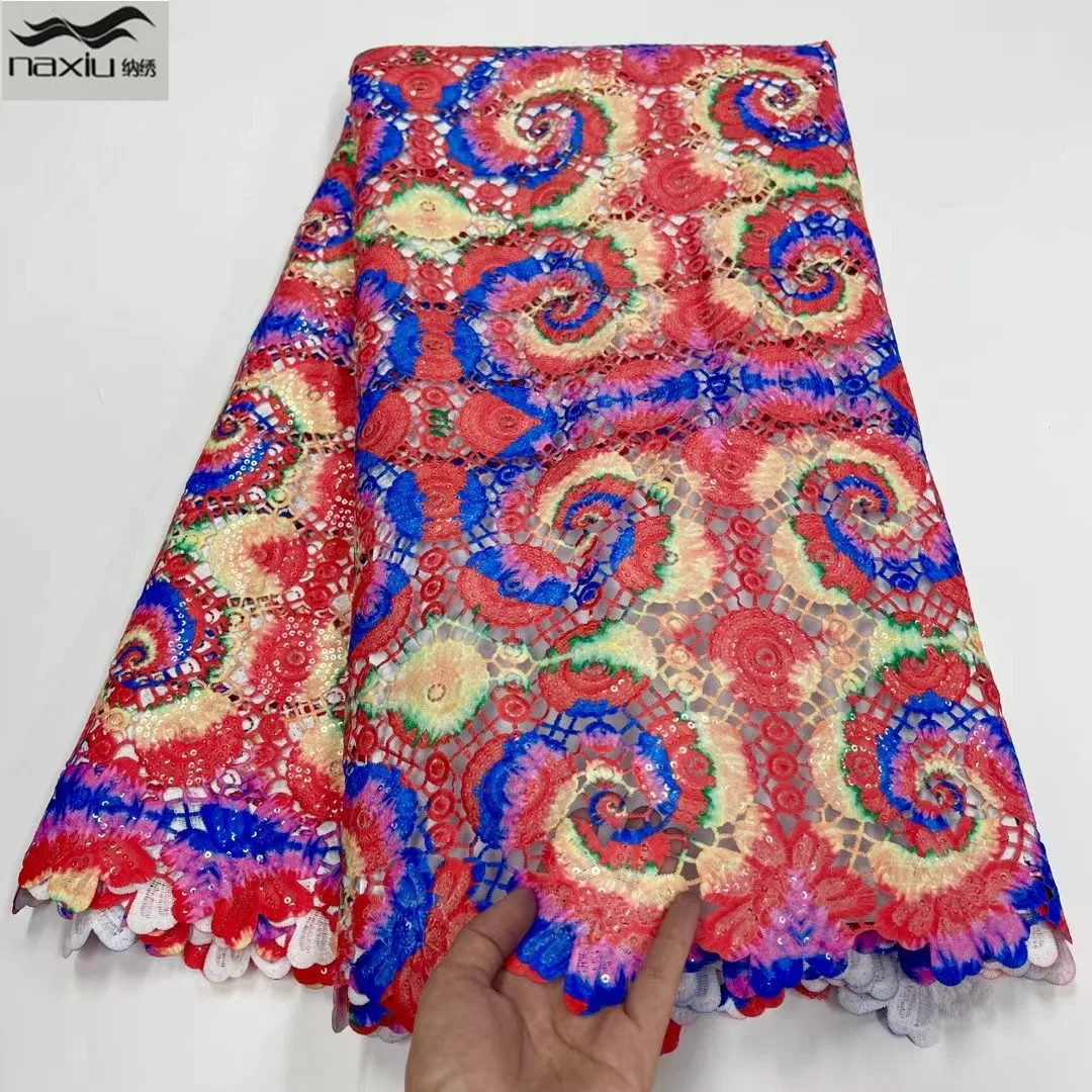 

Madison African Cord Lace Fabric 2021 High Quality Sequins Lace Material French Lace Fabric For Wedding Party Sewing