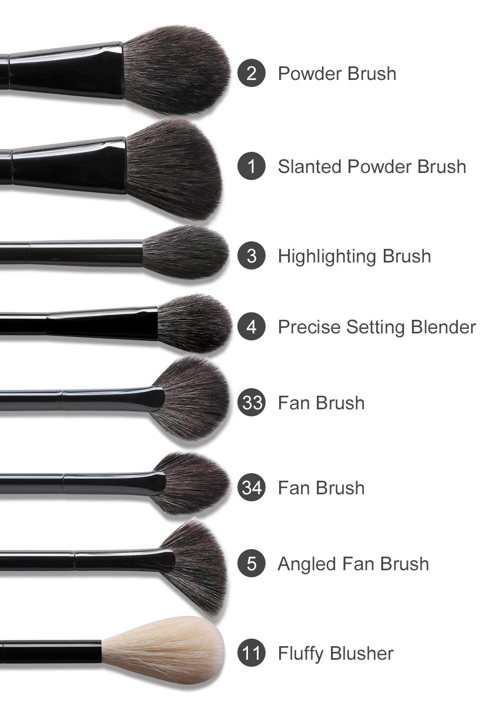 OVW Exquisite medium eye shadow makeup brush Nasal shadow base brush Eye beauty tools Multifunctional beauty DLH08