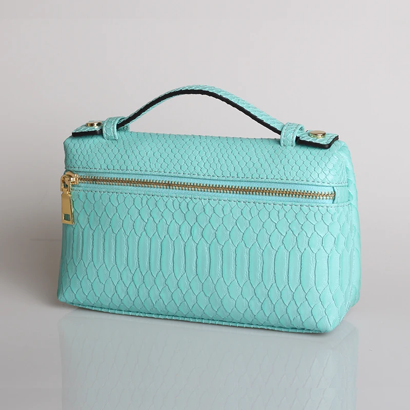 Snake Water Blue (L) HIGHREAL индивидуальный дизайн с узором страуса из натуральной кожи сумки женские вечерние клатч сумка трендовая сумка - Цвет: Snake Water Blue (L)