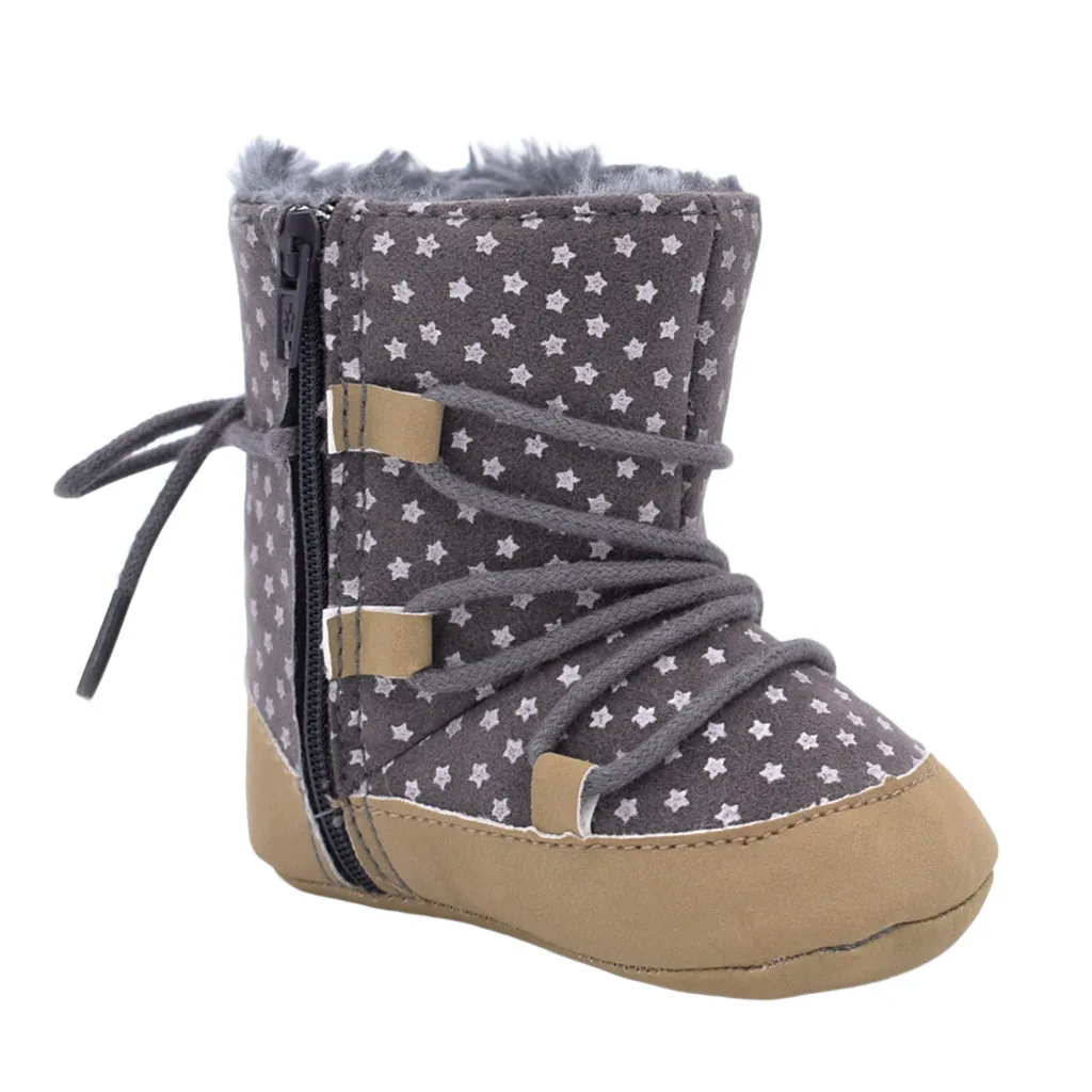 SAGACE/зимние теплые ботиночки на шнуровке для маленьких девочек и мальчиков обувь