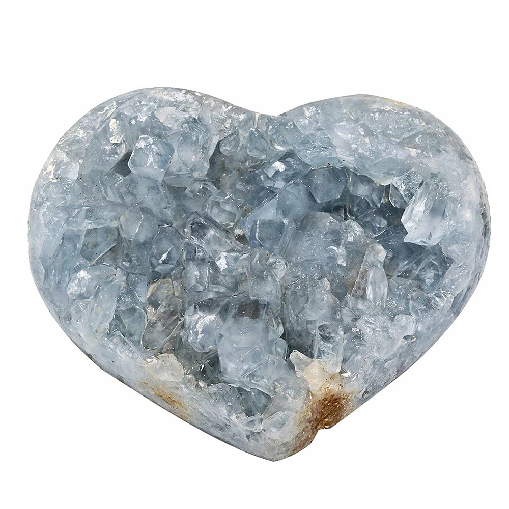 

500g Madagascar Natural Blue Celestite Irregular Crystal Cluster Geode Mineral Specimen Healing Stone For Home Decor Gemstone
