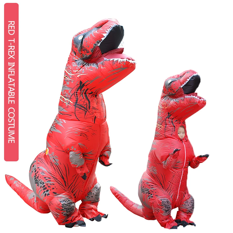 Надувной костюм тирекса для взрослых и детей костюмы косплевечерние в стиле