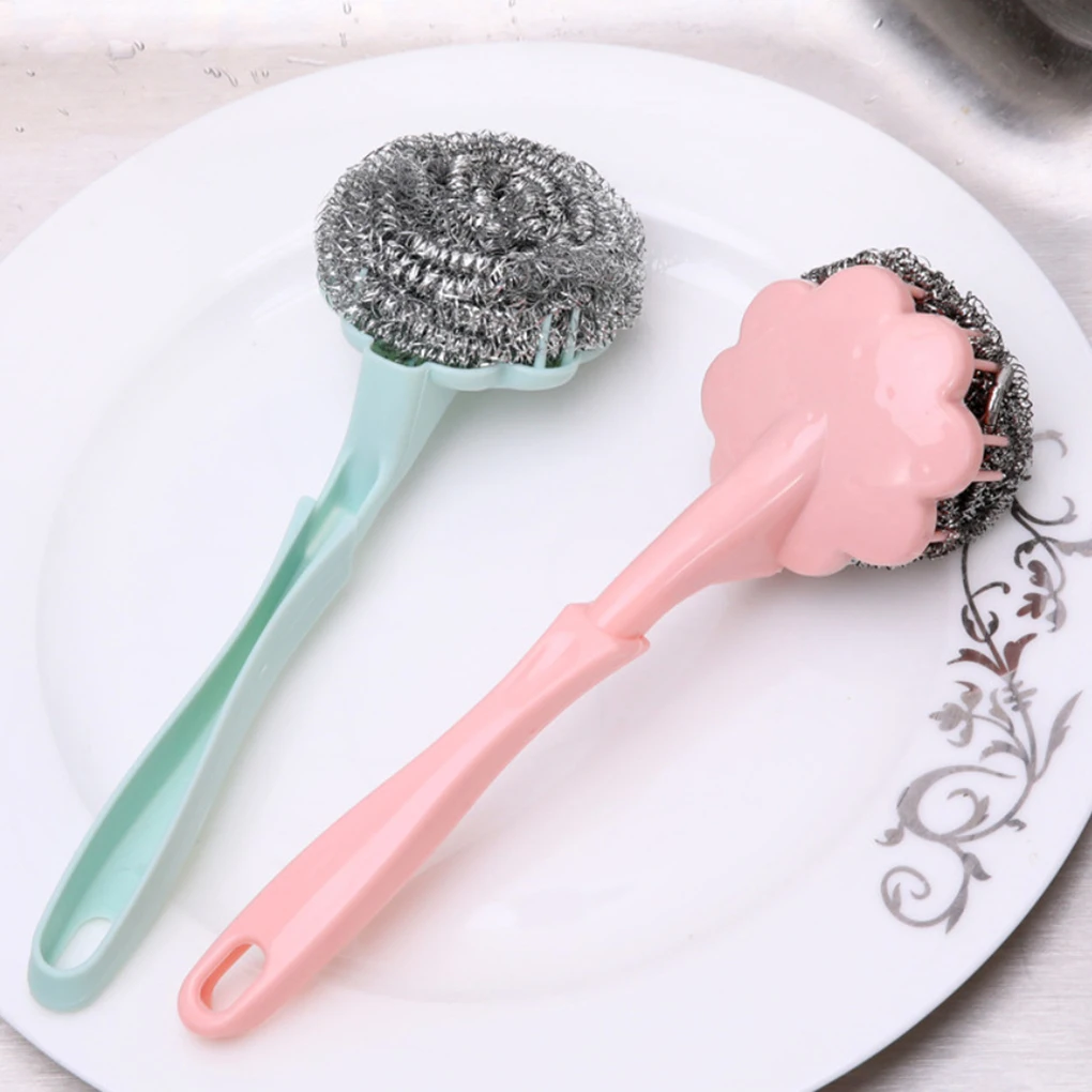 

Kitchen Cleaning brush Stainless Steel Replaceable Wire Ball Brush Pan Dish Tile Sink Kitchen Bathroom Cleaning Tools