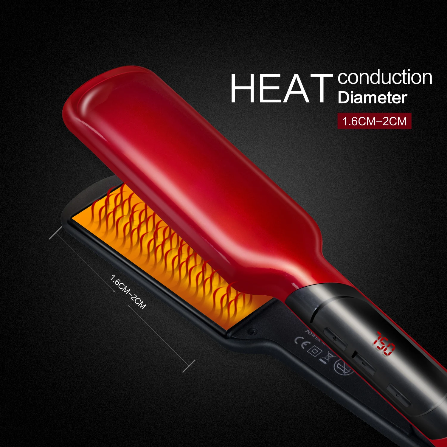 Профессиональный Керамический выпрямитель для волос Железный светодиодный