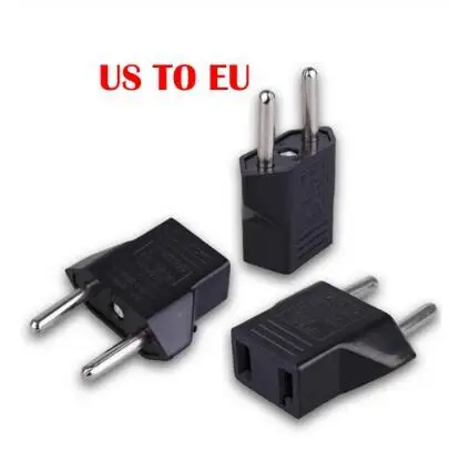 

Black Universal Travel Power Plug Adapter EU EURO to US USA US to EU Adaptor Converter AC Power Plug Adaptor Connector