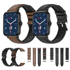 Силиконовый ремешок для часов COLMI P8 Plus, P12, кожаный, 20 мм