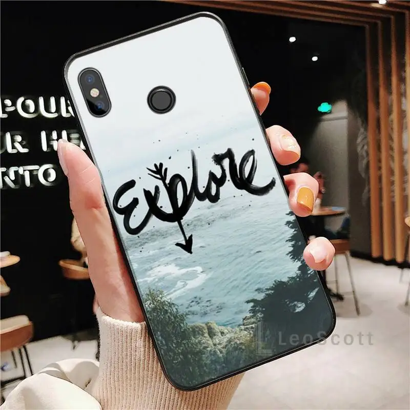 

Beach Mountain bule sky Phone Case For Xiaomi Redmi Note 4 4x 5 6 7 8 pro S2 PLUS 6A PRO