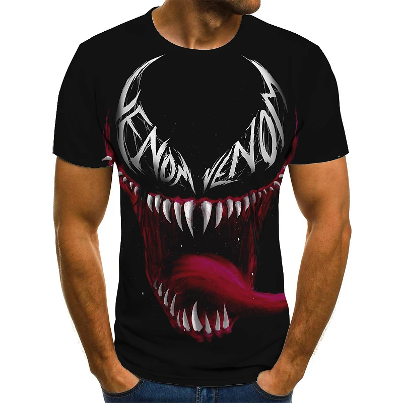 

2020 T-shirt men's latest cartoon venom shirt 3D printing T-shirt men's women's casual shirt sports fitness t-shirt t-shirt top