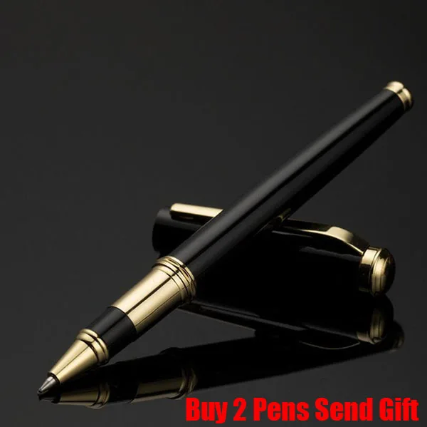 Black Roller Pen Классический дизайн, бренд Hero, Студенческая Красная деревянная перьевая ручка, деловой подарок, роскошная металлическая ручка, купить 2 ручки, отправить подарок - Цвет: Black Roller Pen