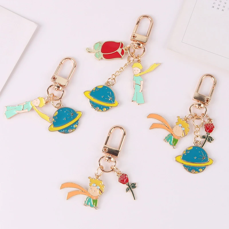 

Cartoon Cute Mini Little Prince Keychain Car Clothes Backpack Keyring Key Seat Gift Key Chain Couple Christmas Gift 2021