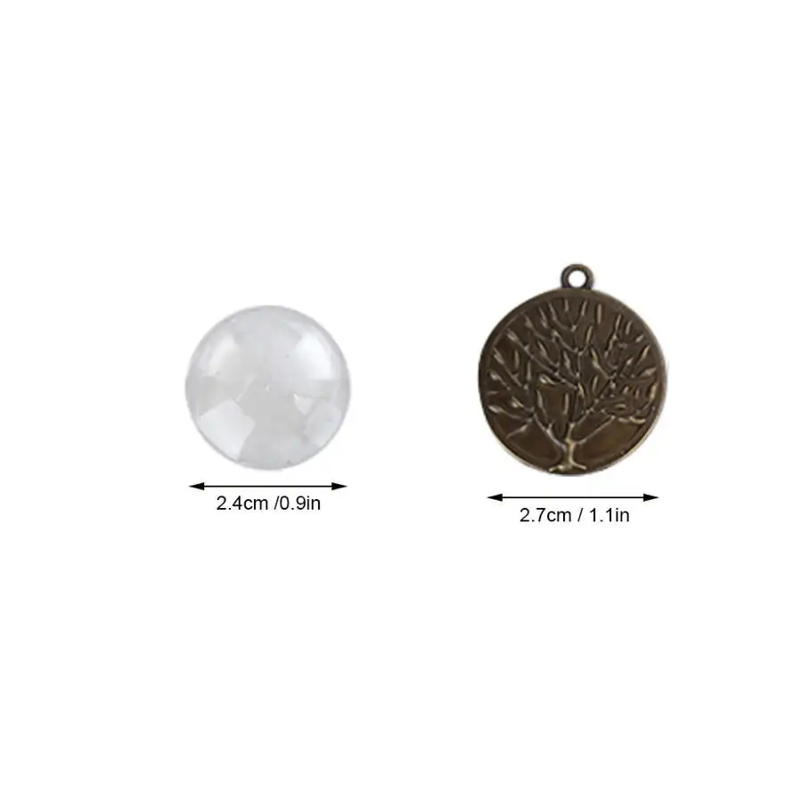 40pcs Retro Metal Round Pendant Base Tray Glass Domes Sheet Jewelry DIY Tool Accessories Bangles for Women | Украшения и