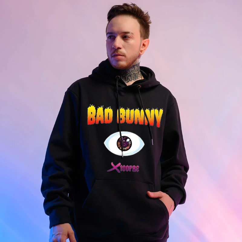 Men's Hoodies Bad Bunny Hoodie New Fashion Long Sleeve Hipster Pullover Tops coat Printing Clothing Man Woman | Мужская одежда