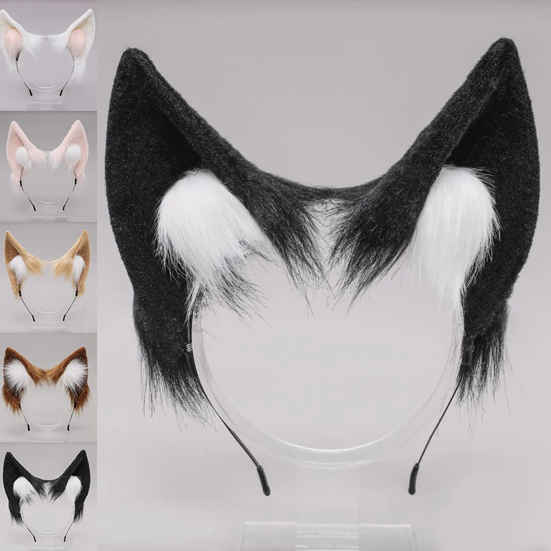 

1PC Cosplay Cute Fox Fur Ear Hair Hoops Night Party Headbands Clip Girl Hair Accessories Props Lovely Ear Costumes Hair Band