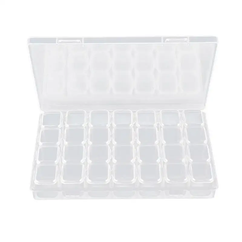 Прозрачный органайзер для косметики 28 цветов |