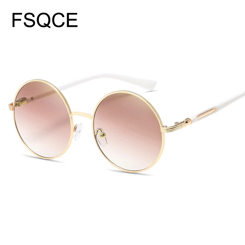 Солнцезащитные очки в стиле ретро винтажные круглые зеркальные женские