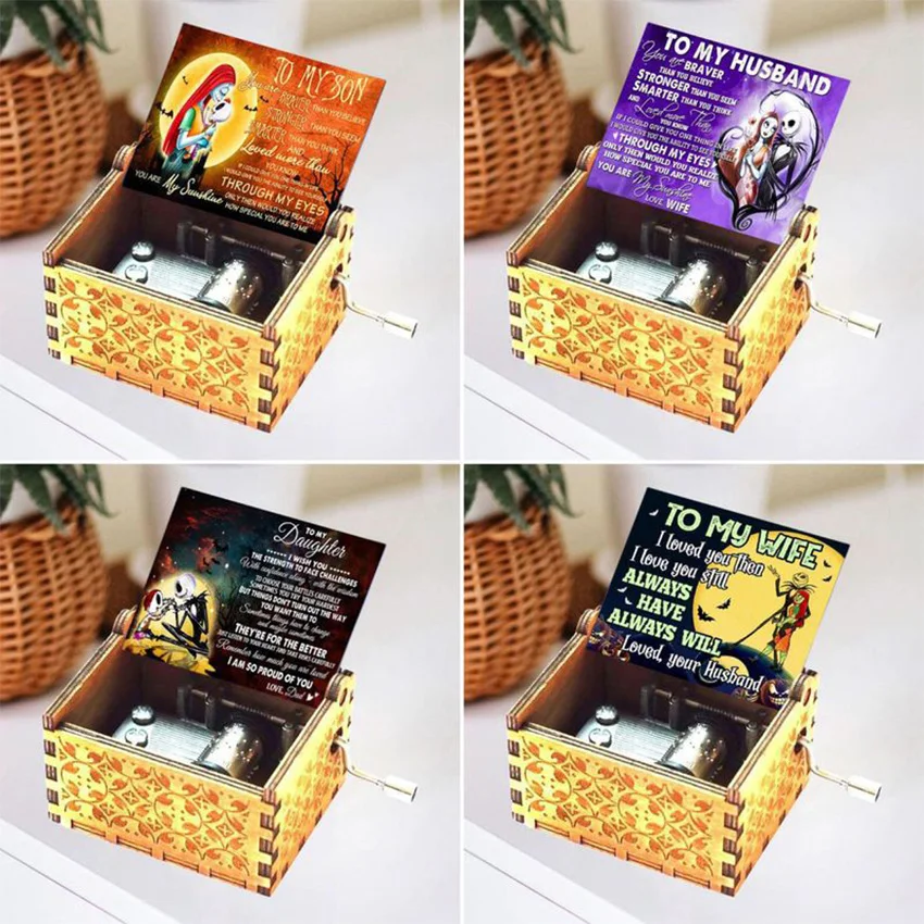 

Beauty Beast Antique Hand-cranked Wooden Music Box Queen Godfather Sailor Moon Music Box Christmas Birthday Love Gift