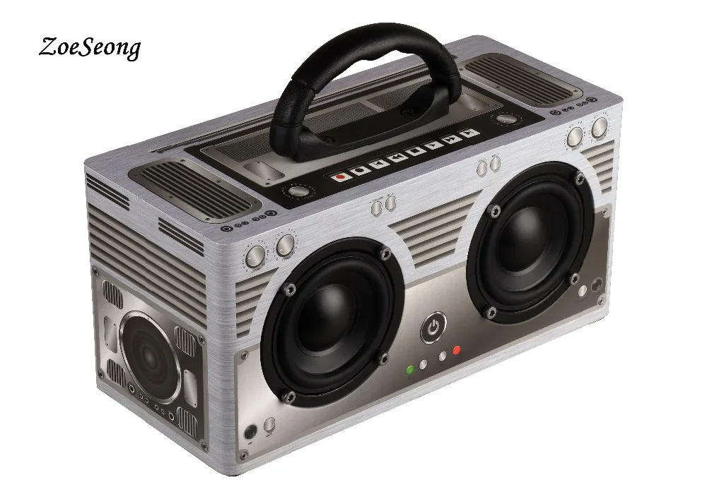 W9 Ретро Беспроводной Bluetooth Динамик V4.2 Aux 3 5 мм FM супер бас звуковая панель