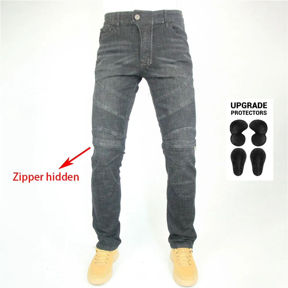 

Moto Cotton Motorcycle Pants Men's Motocross Casual Riding Motorbike Touring Motocycle Street ATV Jeans Trousers Protective Gear