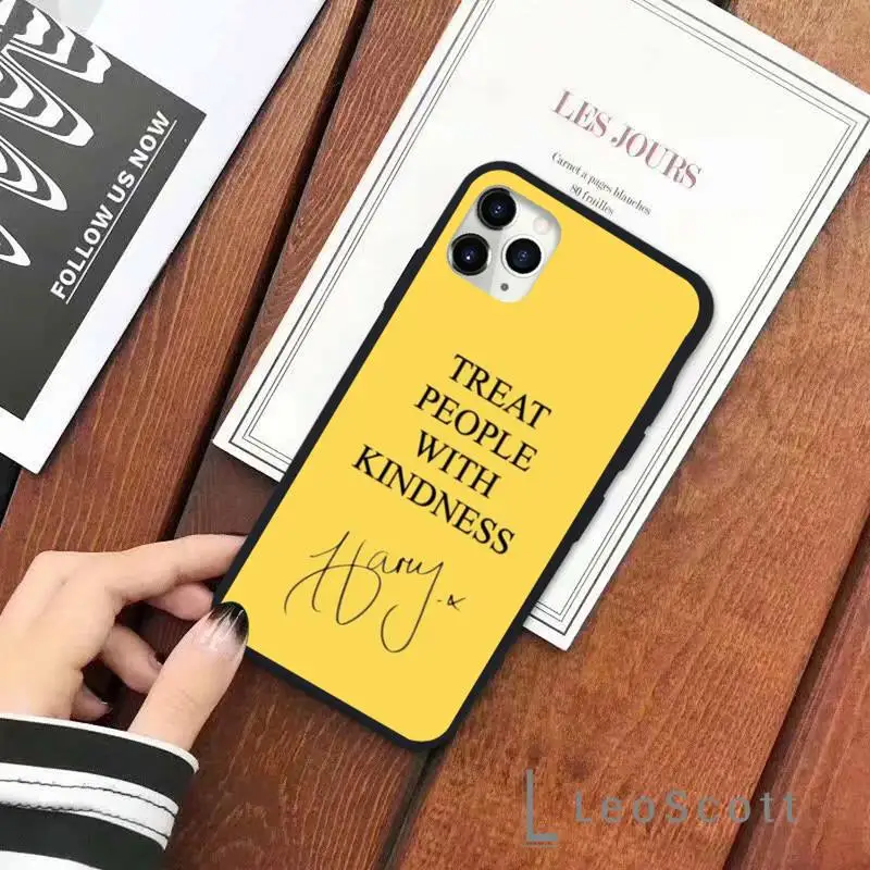 

Harry Styles Treat People With Kindness Phone Case for iPhone 11 12 pro XS MAX 8 7 6 6S Plus X 5S SE 2020 XR Shell Cover Funda