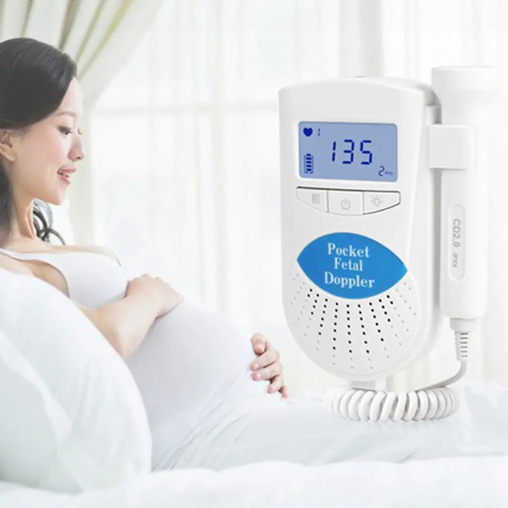 

Upgraded 2.0MHz Doppler Fetal Heart rate Monitor Home Pregnancy Baby Fetal Sound Heart Rate Detector LCD Display No Radiation