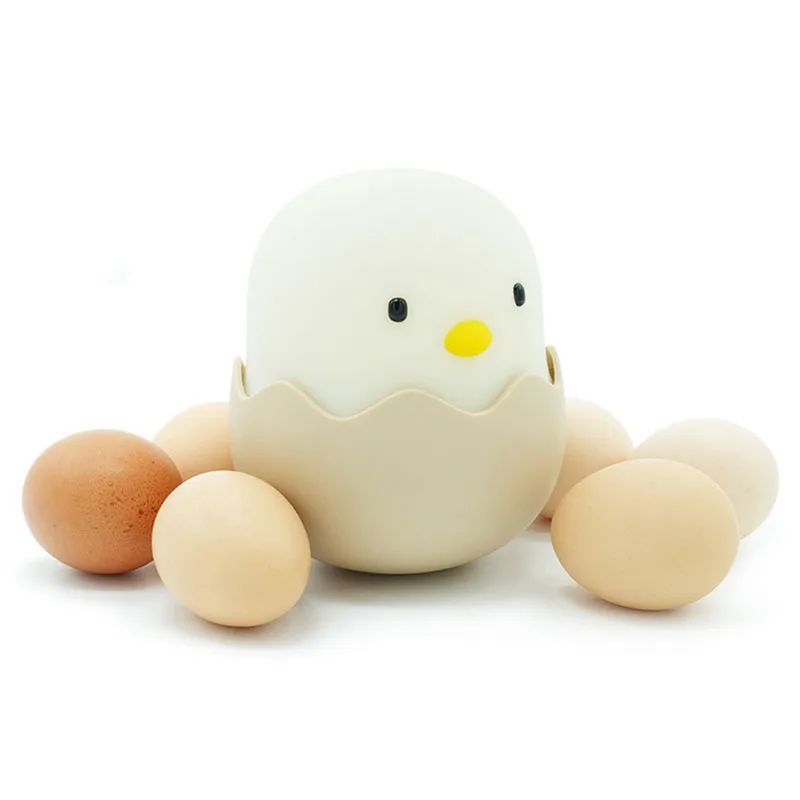 

Creative Eggshell Chicken Nightlight USB Rechargeable Bedside Lamp Baby Bed Bedroom Children Toy Lights Desk Decorative Lighting