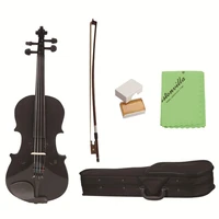 18 violin student wood violin fiddle exerciser set with storage case rosin bow gift for kids children musical lover